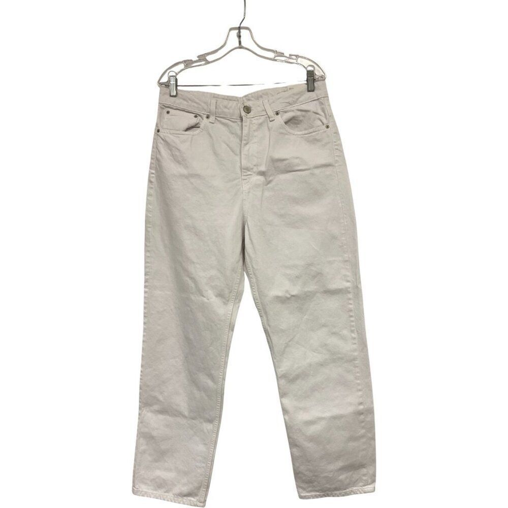 Zara Womens TRF Mom Fit High-Waist Jeans EU 44 US 12 White 3607/047 NWD